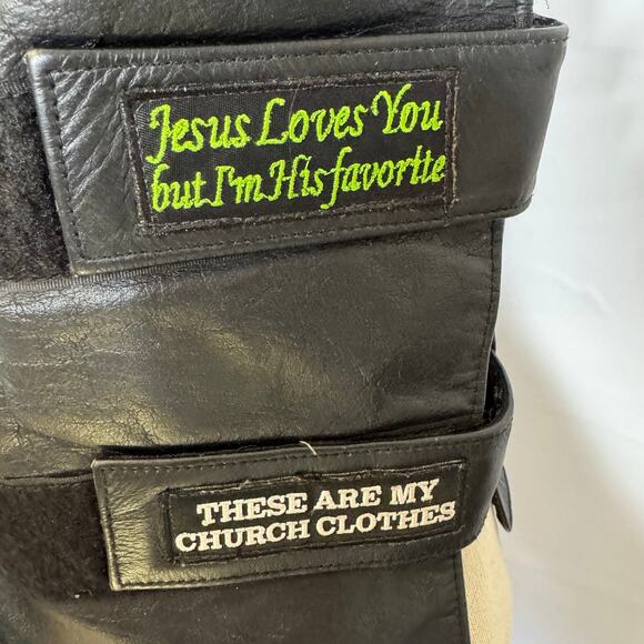 IK Genuine Leather Soul Survivaz Social Club Biker Vest XL Newark NJ - Picture 6 of 9